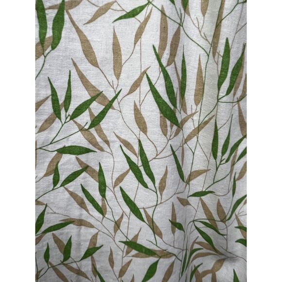 Cato Skirt Womens Plus‎ size 24W Green Tan Floral Linen blend straight Lined - Picture 6 of 7